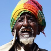 A beneficiary of the USAID-supported Productive Safety Net Program living near the Mai-Aqui site, in Tigray, Ethiopia, gushes ab