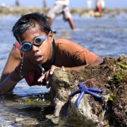 A young fisherman in Timor-Leste