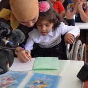 Thanks to the program Sarahan’s school in Osh has become friendlier to people with disabilities.