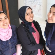 Left to right: Mona El Sayet, Hoda Mamdouh and Sara Ezat.
