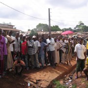 Guineans line up in Conakry to vote in the June 27 elections.