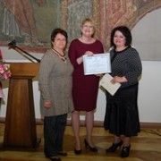 USAID/Armenia Mission Director Karen Hilliard presented certificates to two women awardees on behalf of the USAID/PRP program.