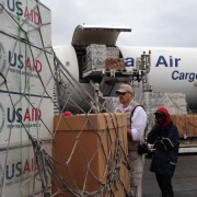 On August 24 a flight carrying more than 16 tons of medical & emergency supplies landed in Liberia. 