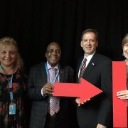 (L to R) Stop TB Partnership Executive Director Dr. Lucica Ditiu, Minister of Health of South Africa Aaron Motsoaledi, USAID Administrator Mark Green, and Executive Director of RESULTS/RESULTS Educational Fund (REF) Dr. Joanne Carter