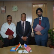 (From left to right): E. S. Rao, Director & CEO, IAMCL, S.B. Nayar, Chairman and Director, IIFCL, and Manpreet Anand, Acting Mis