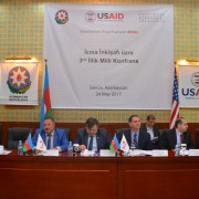 Nearly 150 participants gathered to discuss community development progress in Azerbaijan