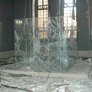 Debris from a bomb attack fills the Museum of Islamic Art in Cairo. 