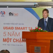 USAID Vietnam Mission Director Michael Greene speaks at the project review workshop.