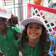 These young students from the Nursery section of  Dominica's Social Centre were all smiles during the recent project close out c