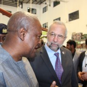 The President of Ghana and the USAID/West Africa Mission Director at the international shea industry conference