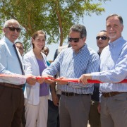Ambassador Beecroft, USAID Mission Director Carlin, and Egyptian Minister of Antiquities Khaled El-Enany inaugurate the reopened