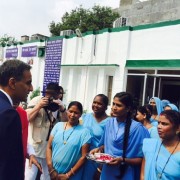 U.S. Ambassador to India Richard Verma at the headquarters of Sulabh International.