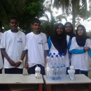 Team Rasdhoo demonstrates their recycled invention