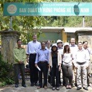USAID's Senior Deputy Assistant Administrator for Asia Gloria Steele (center) in a group photo with a local forest management