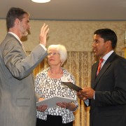 USAID Administrator Rajiv Shah swears in Chris Milligan as Burma Mission Director