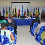 Mission Director Christopher Cushing addresses attendees of an inaugural Caribbean forum