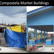 The newly constructed market buildings in Compostela Valley funded by USAID.