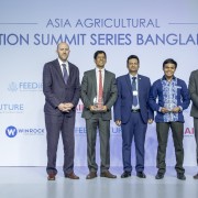 Photo of winners of the Tech4Farmers Challenge receiving award.