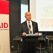 Michael Yates, Director of the USAID Regional Development Mission for Asia addresses the opening session of the Mobile Solutions