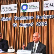 USAID Regional Mission for Asia Director Michael Yates addresses the Asia launch of the Global Resilience Partnership.