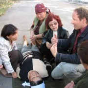 The medic training program emphasizes practicing new skills.