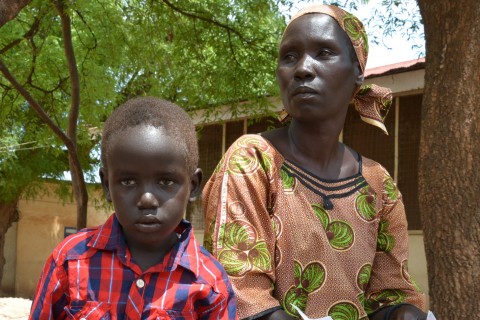 Six-year-old Yohana Peter and his mother Asunta Wasuk seek treatment for his malaria at Al Sabah Children's Hospital in Juba.