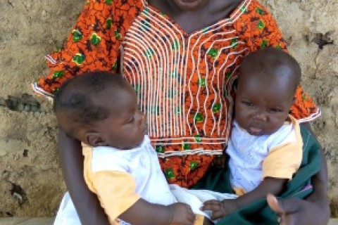 Kadia Coulibaly with her twins