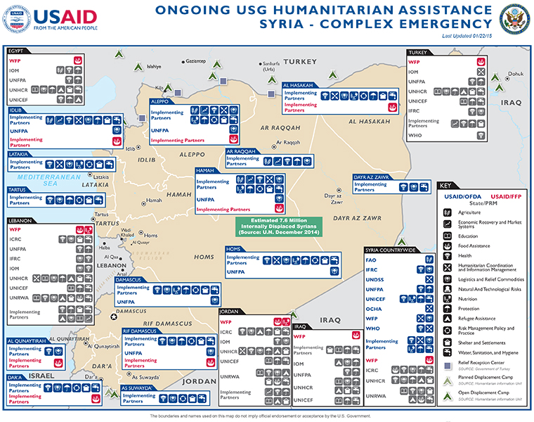 Syria Map - 01-22-2015