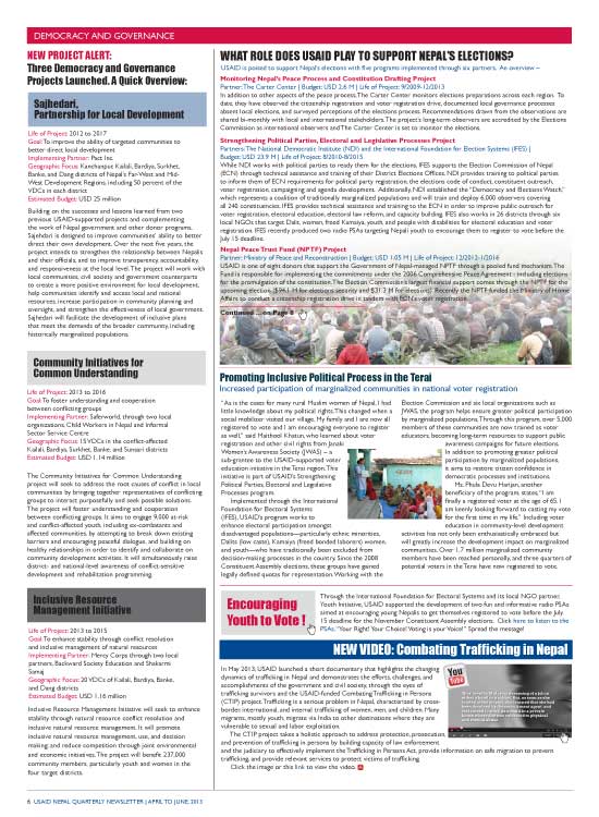 What role does USAID play to support Nepal's elections? 