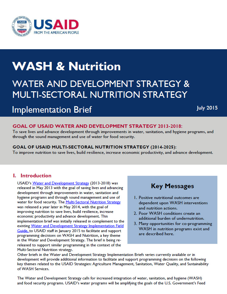 Water and Development Strategy & Multi-Sectoral Nutrition Strategy