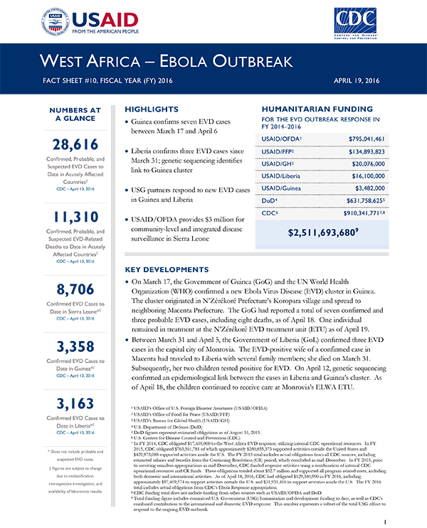 West Africa Fact Sheet #10 - 04-19-2016