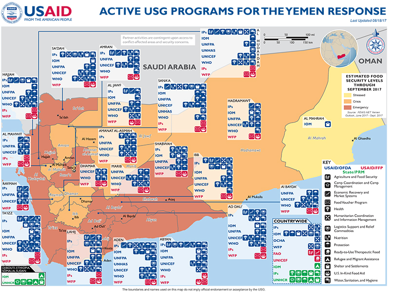 Yemen Map - 08-18-2017